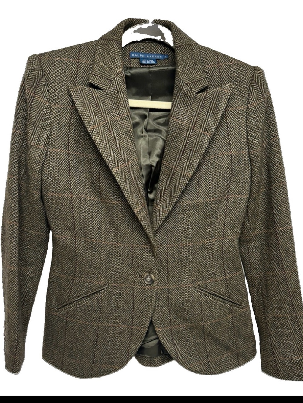 Ralph Lauren Blue Label Japan womens tweed herringbone blazer 4
